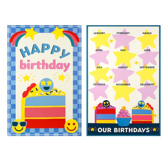Class Rules! 12" x 18" Happy Birthday Poster Set by B2C™